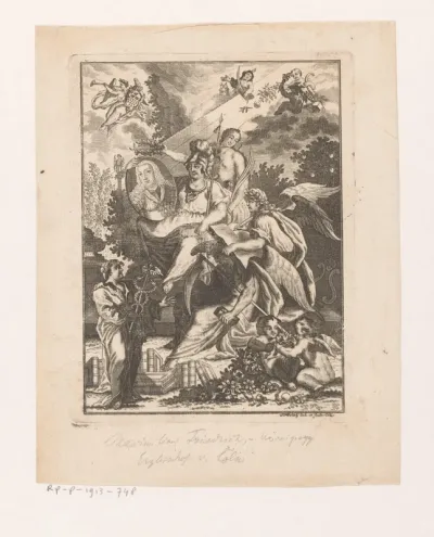 Portret van Maximilian Friedrich Reichsgraf von Königseck-Rothenfels, met allegorie