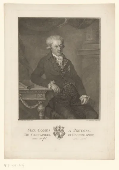 Portret van Maximilian Johann Franz Graf von Preysing