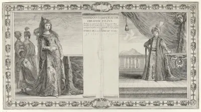 Portret van Mehmet IV en Turhan Hatice