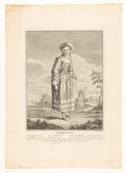 Portret van mejuffrouw Sauvage als Babichon