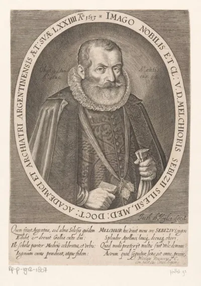 Portret van Melchior Sebisch op 86-jarige leeftijd