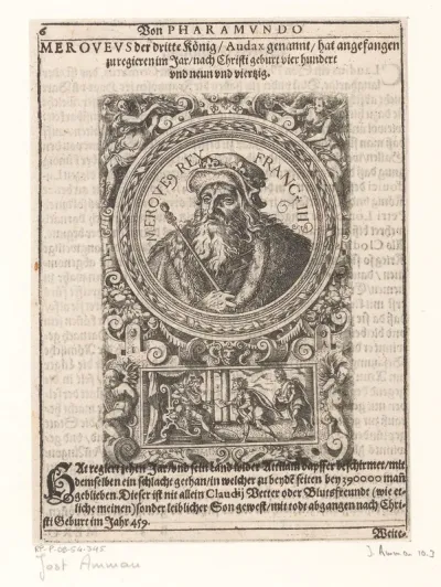 Portret van Merovech, koning der Franken