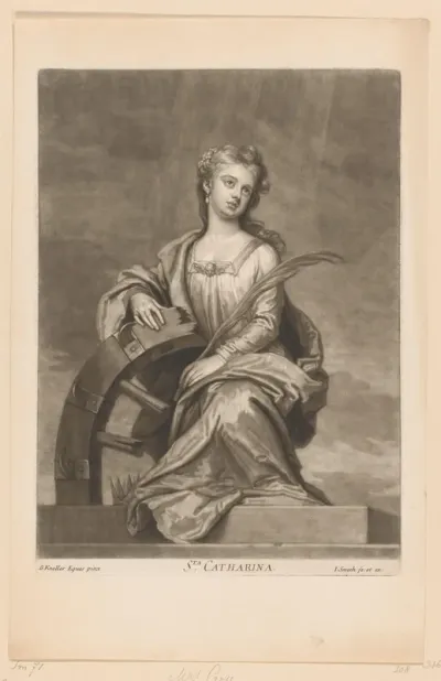 Portret van mevrouw Cross als H. Catharina