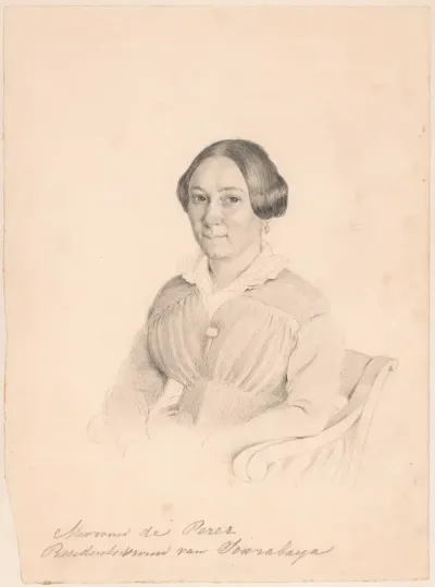 Portret van mevrouw de Perez, residensvrouw van Sourabaya
