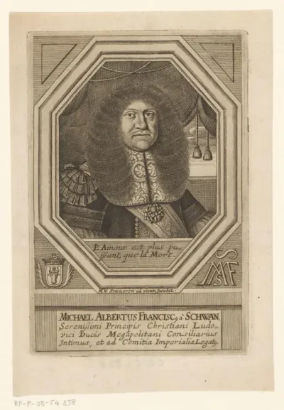 Portret van Michael Albertus Francis von Schwan