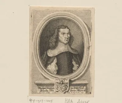 Portret van Michael Fennitzer op 20-jarige leeftijd