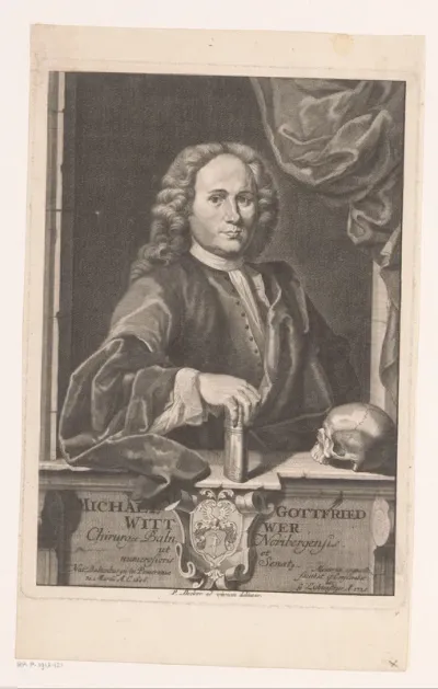 Portret van Michael Gottfried Wittwer