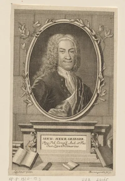 Portret van Michael Heinrich Griebner
