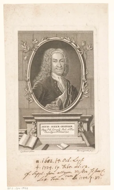 Portret van Michael Heinrich Griebner