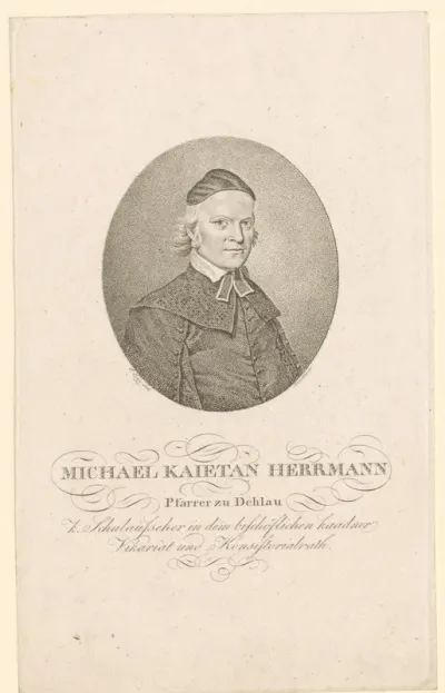 Portret van Michael Kajetan Hermann