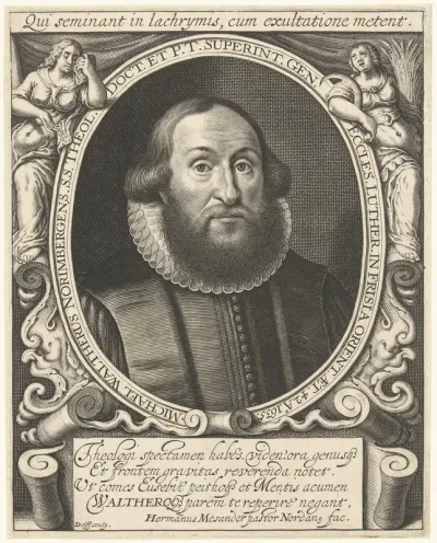Portret van Michel Waltherus op 42-jarige leeftijd