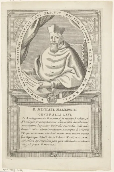 Portret van Miguel Misserotti, 66ste Minister Generaal van de franciscaner orde