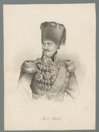 Portret van Milosch Obrenović