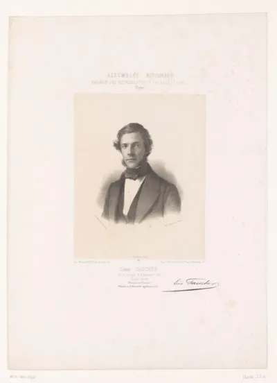 Portret van minister Léon Faucher