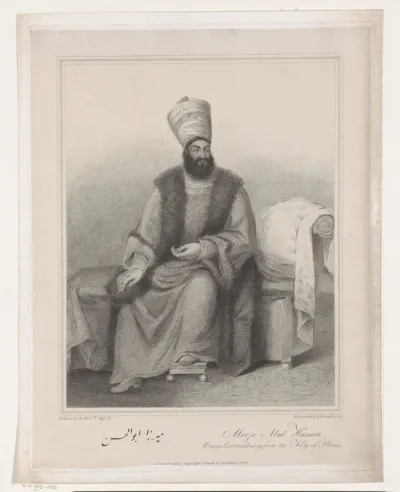 Portret van Mirza Abolhassan Khan Ilchi