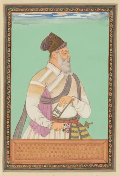 Portret van Mirza Ilich Khan, die vizier van Aurangzeb is geweest