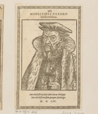 Portret van Modestinus Pistoris
