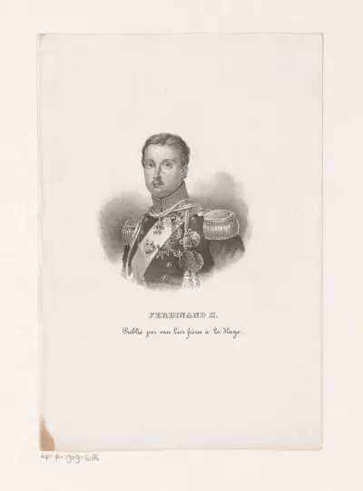 Portret van mogelijk Ferdinand II, koning der Beide Siciliën