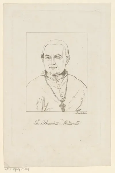 Portret van monnik Giovanni Benedetto Mittarelli