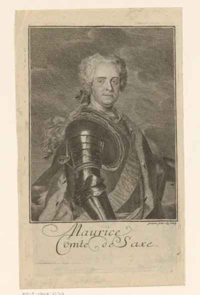 Portret van Moritz, Graf von Sachsen