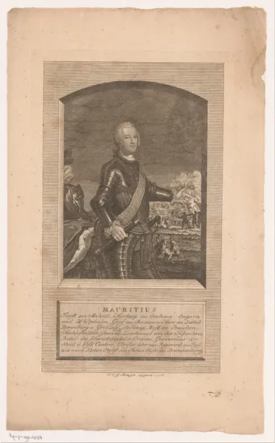 Portret van Moritz von Anhalt-Dessau
