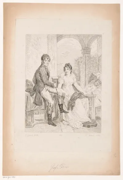 Portret van Moritz von Fries en zijn vrouw