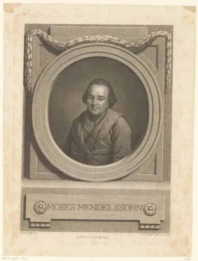 Portret van Moses Mendelssohn