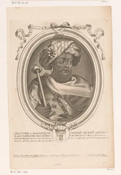 Portret van Moulay al-Rashid, sultan van Marokko