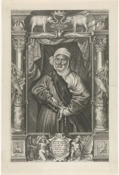 Portret van Mulay Hasan, koning van Tunis