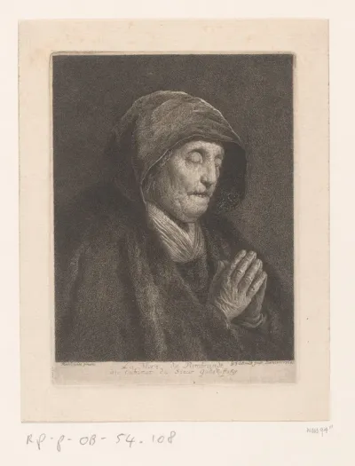 Portret van Neeltje Willemsdr. Zuytbrouck biddend