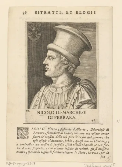 Portret van Niccolo d'Este III, Markies van Ferrara