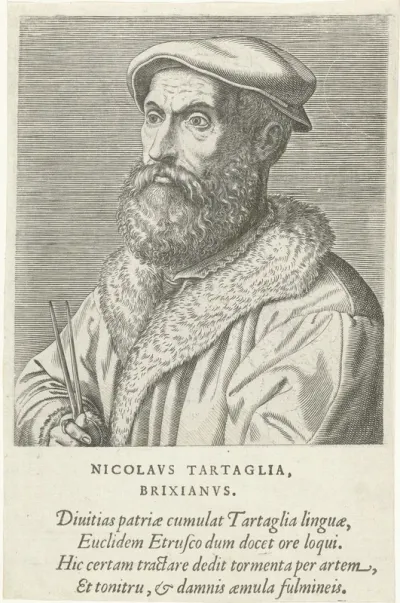 Portret van Niccolo Tartaglia