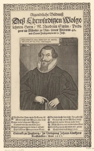 Portret van Nicodemus Sitzlin