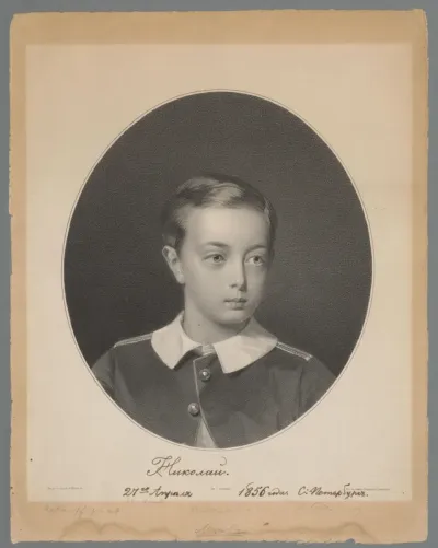 Portret van Nicolaas Aleksandrovitsj van Rusland