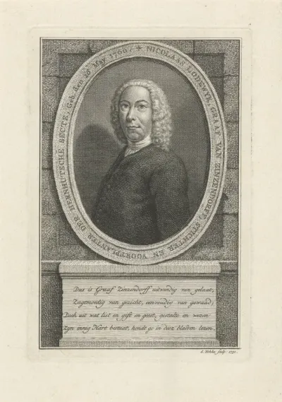 Portret van Nicolaas Lodewijk, Graaf van Zinzendorff