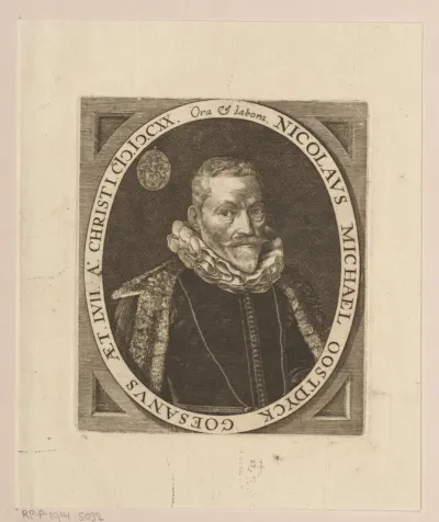 Portret van Nicolaas Oostdijck op 57-jarige leeftijd