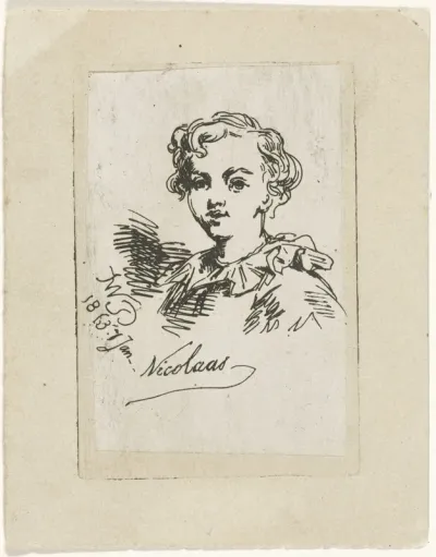 Portret van Nicolaas Pieneman op 4-jarige leeftijd