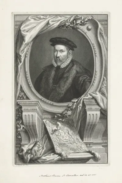 Portret van Nicolas Bacon