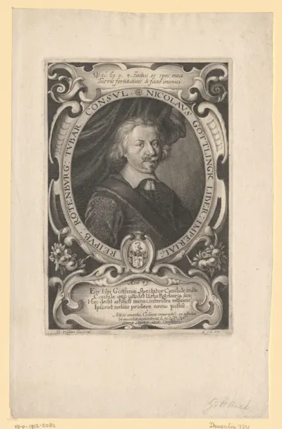 Portret van Nicolaus Göttling op 49-jarige leeftijd