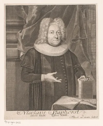 Portret van Nicolaus Staphorst op 49-jarige leeftijd