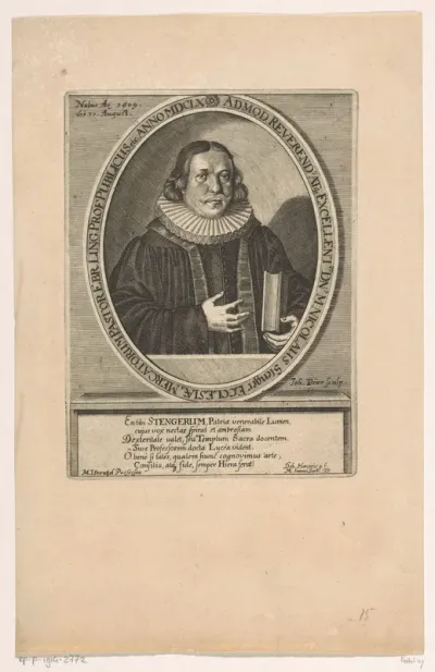 Portret van Nicolaus Stenger op 51-jarige leeftijd