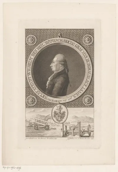 Portret van Niklas August Wilhelm von Burghaus