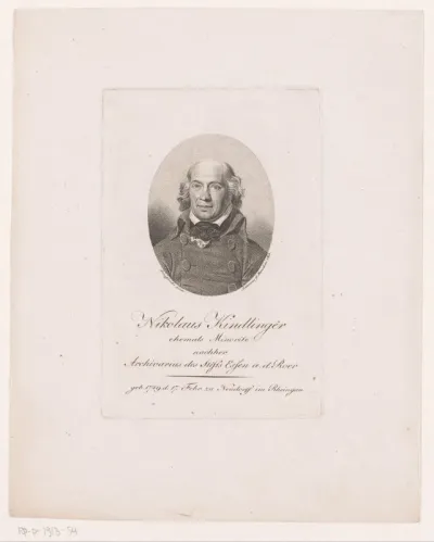 Portret van Nikolaus Kindlinger