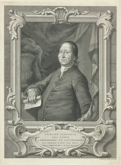 Portret van Nikolaus Ludwig, graaf von Zinzendorff