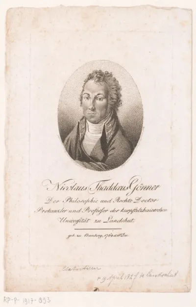 Portret van Nikolaus Thaddäus von Gönner