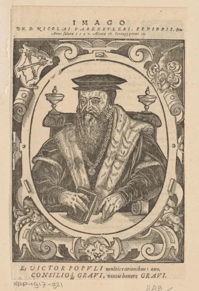 Portret van Nikolaus Varnbüler op 78-jarige leeftijd