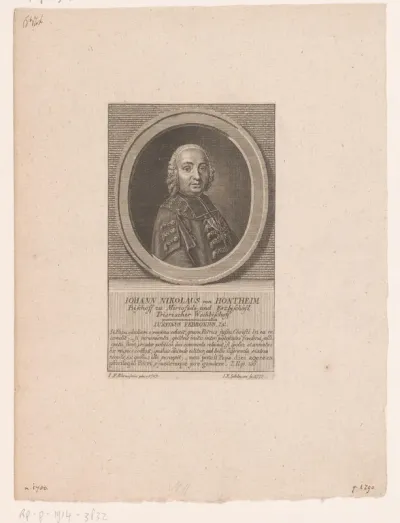 Portret van Nikolaus von Hontheim