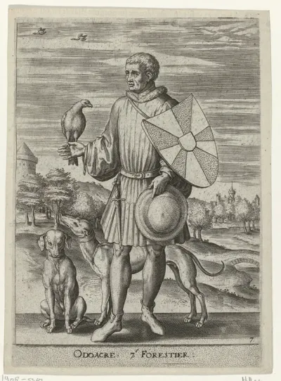 Portret van Odaker, markgraaf van Vlaanderen
