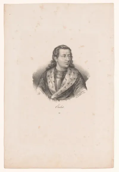 Portret van Odo I, koning van West-Francië