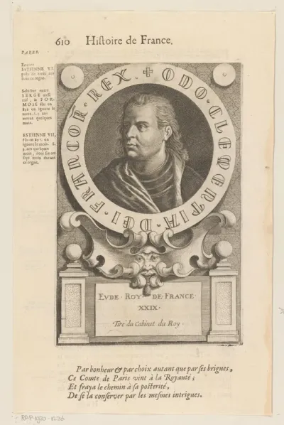 Portret van Odo I, koning van West-Francië